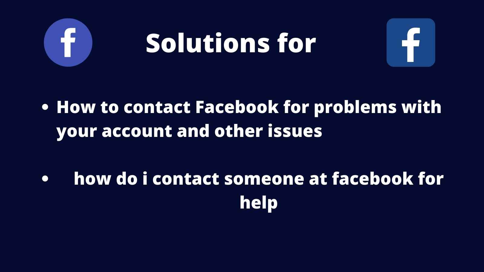 how to contact someone at facebook for help image